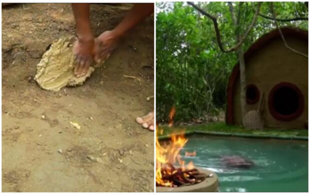 Mann baute im Dschungel ein Haus mit einem richtigen Pool. Quelle: Screenshot Youtube
