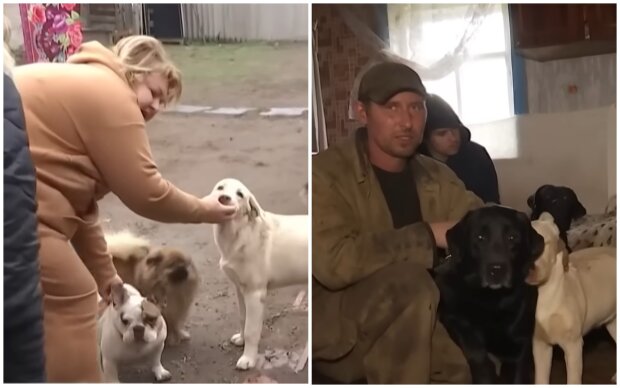 Familie aus Charkiw rettete rund 50 Tiere. Quelle: Screenshot Youtube