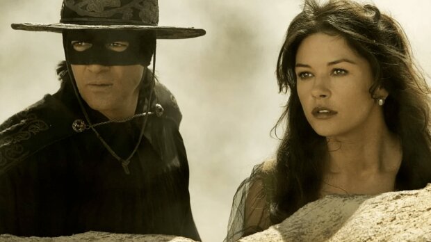 Antonio Banderas und Catherine Zeta-Jones in "The Mask of Zorro". Quelle: Screenshot YouTube
